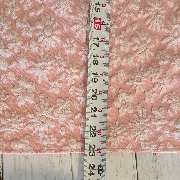 Bibi Boutique Pink Floral Daisy Brocade Blouse Top NEW Lg Cottage Coquette - Picture 7 of 8